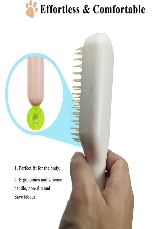 DEEUCHIS Scalable Grooming Brush for Small Dogs, Soft Puppy self-cleaning Brush, Soft Dog Brush for Shih Tzus, Yorkies, Maltipoos, Maltese (Pink) - Image 4